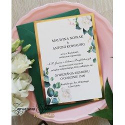 Zaproszenia ślubne Eukaliptus